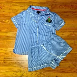 Stripped Blue Pajama Set